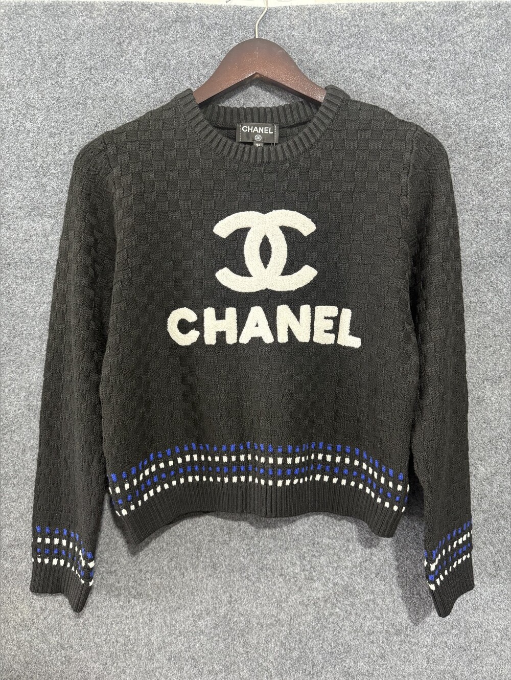 CHANEL Black Crewneck Sweater